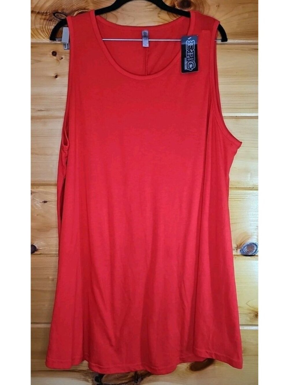 Women's Plus Size 4X Red Tank Top Light Weight Stretch